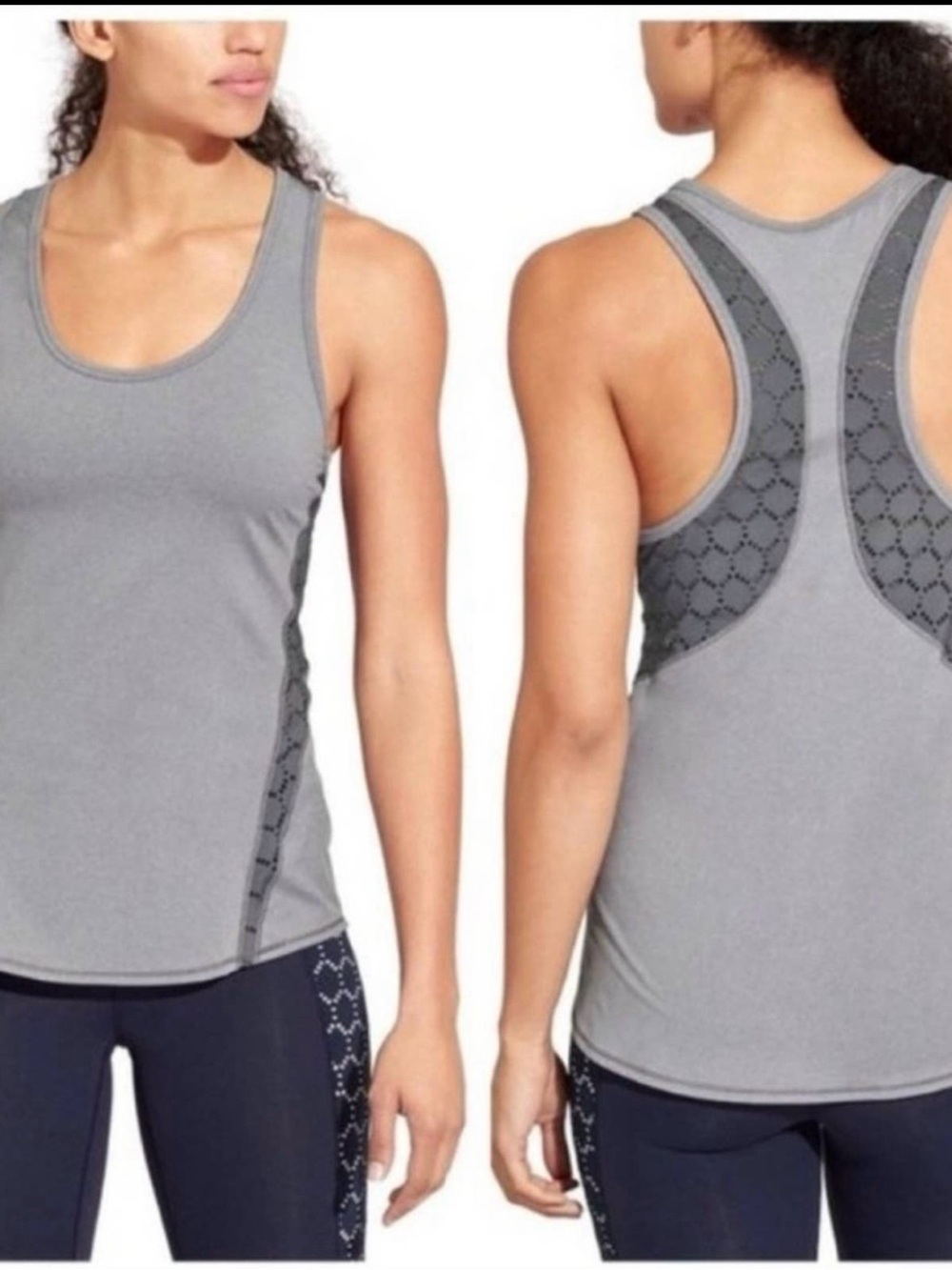 EUC Athleta Eyelet Tank--size Small